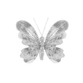 Silver - Front - Davies Products Butterfly Christmas Decoration