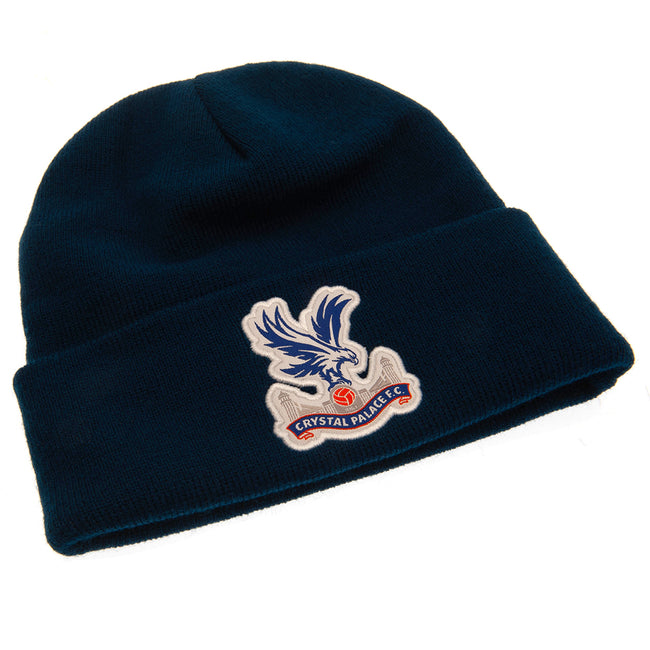 Navy Blue - Back - Crystal Palace FC Crest Cuffed Beanie