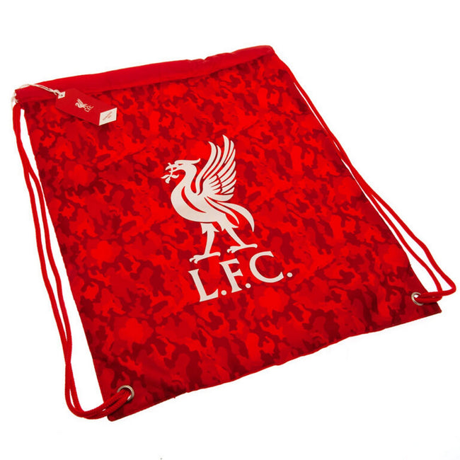 Red-White - Back - Liverpool FC Camo Drawstring Bag