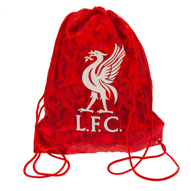 Red-White - Front - Liverpool FC Camo Drawstring Bag