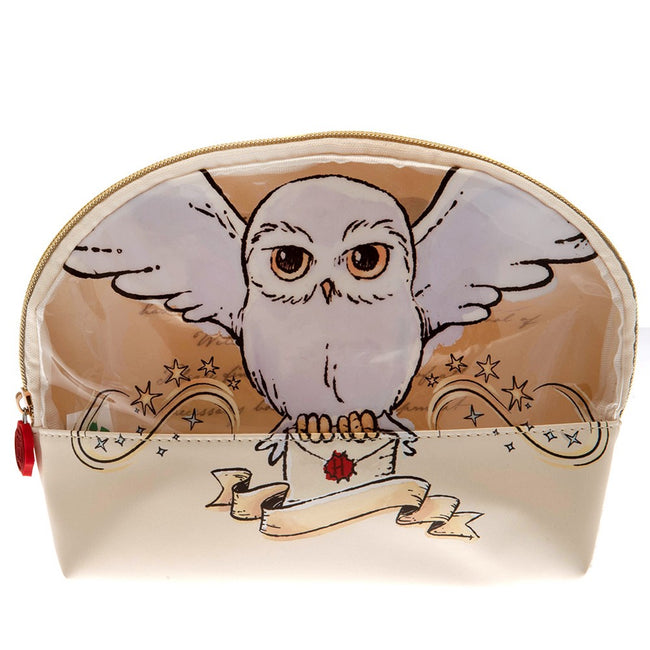 Brown - Front - Harry Potter Hedwig PU Toiletry Bag