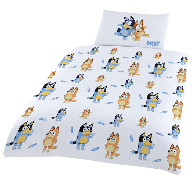 White-Blue-Orange - Pack Shot - Bluey Duvet Set