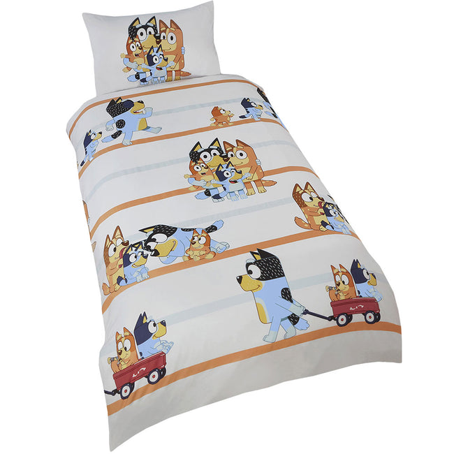 White-Blue-Orange - Front - Bluey Duvet Set