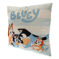 White-Blue - Front - Bluey Stripe Filled Cushion