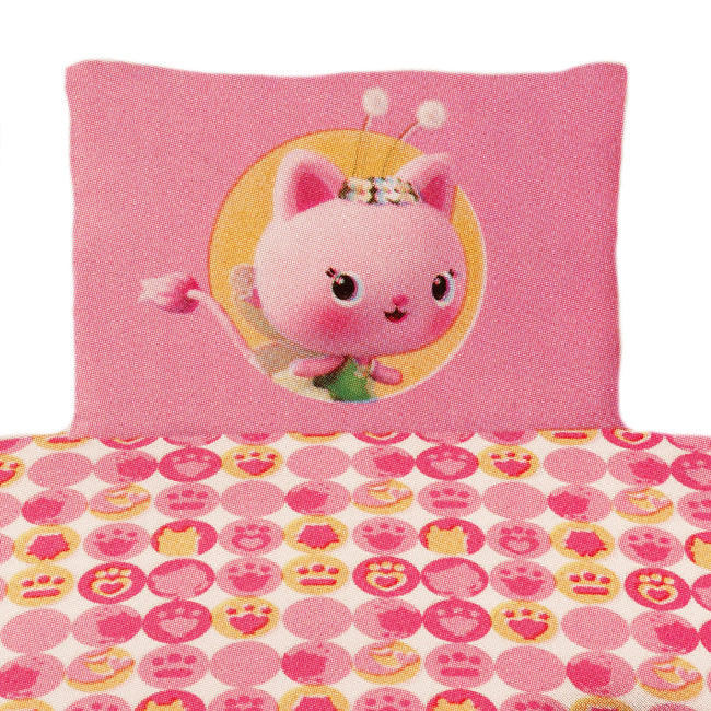 Pink-Yellow-White - Side - Gabby´s Dollhouse Reversible Duvet Set