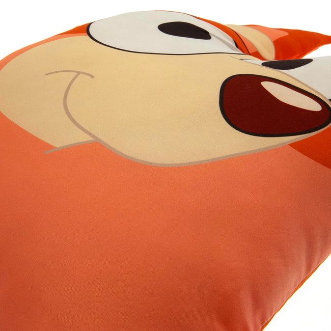 Brown-Cream - Back - Bluey Shaped Bingo Filled Cushion