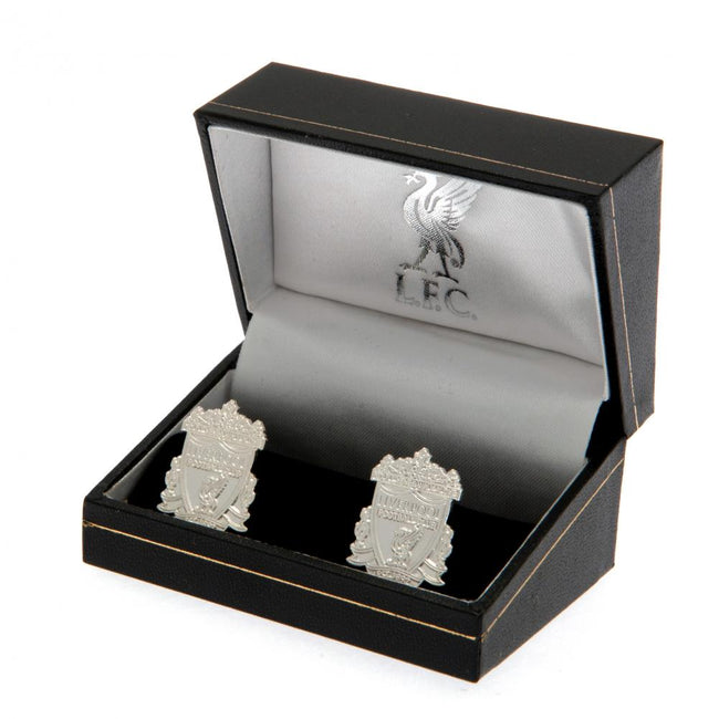 Silver - Back - Liverpool FC Silver Plated Crest Cufflinks