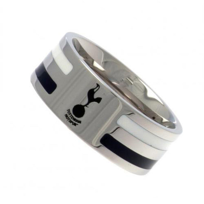 Silver - Back - Tottenham Hotspur FC Medium Color Stripe Ring