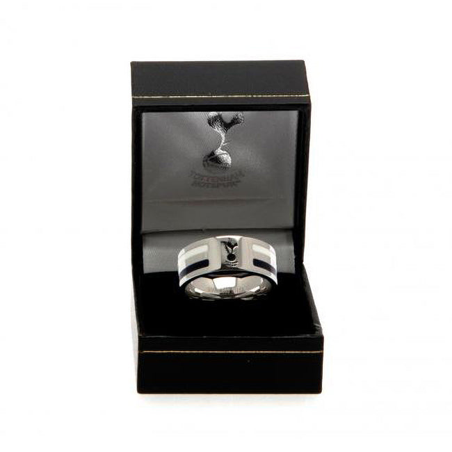 Silver - Side - Tottenham Hotspur FC Medium Color Stripe Ring