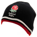Black-White-Red - Front - England RFU Knitted Dome Hat