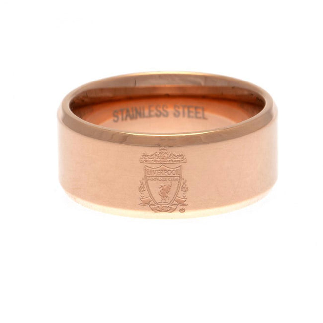 Rose Gold - Front - Liverpool FC Rose Gold Plated Ring