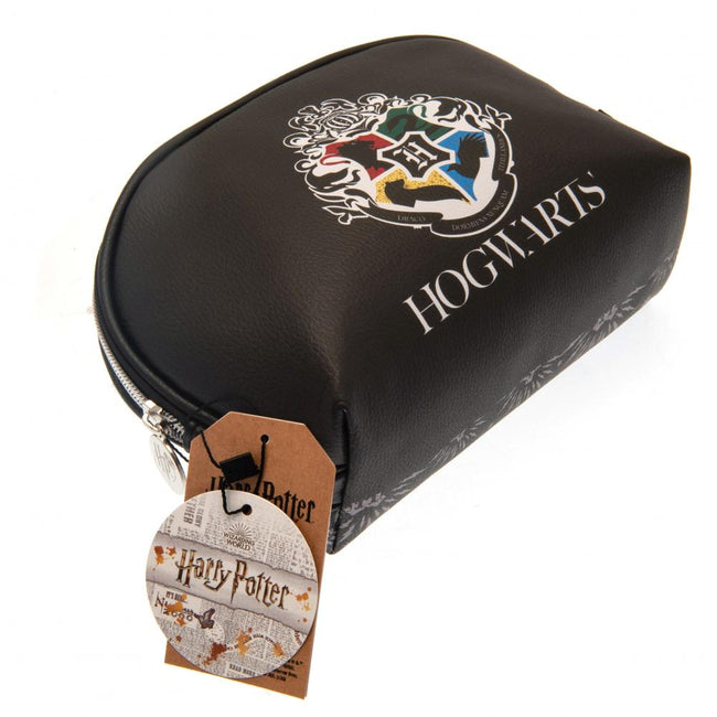 Black - Side - Harry Potter Hogwarts Toiletry Bag
