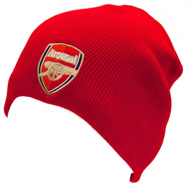 Red - Front - Arsenal FC Dome Knitted Hat