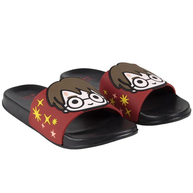 Black-Burgundy - Front - Harry Potter Childrens-Kids Chibi Sliders