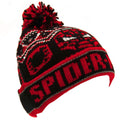 Red-Black-White - Back - Spider-Man Childrens-Kids Bobble Beanie