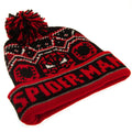 Red-Black-White - Side - Spider-Man Childrens-Kids Bobble Beanie