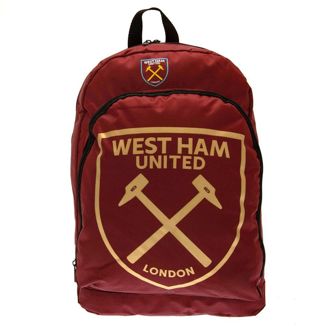 Claret Red-Gold - Front - West Ham United FC Colour React Crest Knapsack