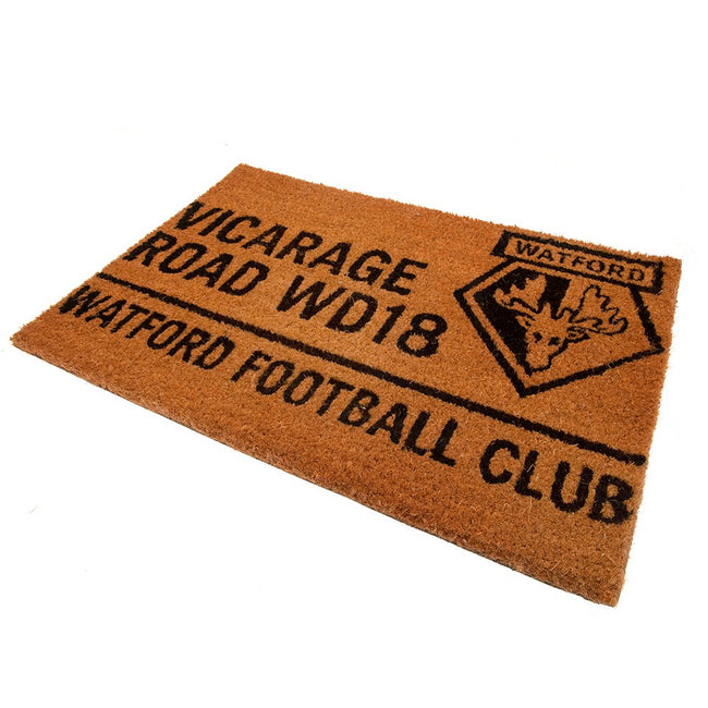 Brown-Black - Back - Watford FC Door Mat