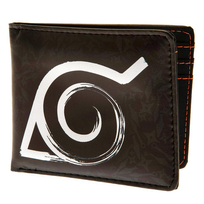 Black - Front - Naruto: Shippuden Konoha Symbol Wallet