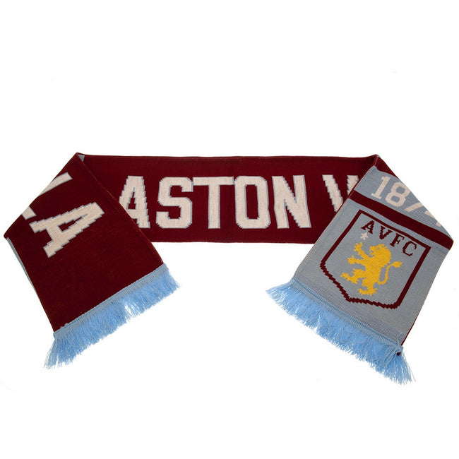 Claret Red-Sky Blue - Side - Aston Villa FC Winter Scarf