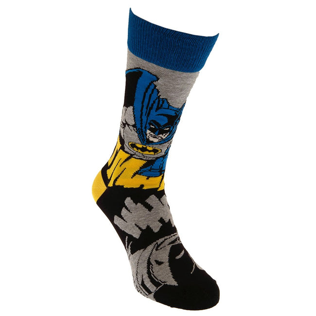 Black-Gray-Yellow - Side - Batman Mens Socks (Pack of 3)