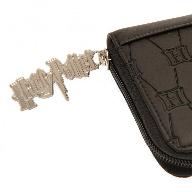 Black-Yellow - Side - Harry Potter Hogwarts Crest Coin Purse