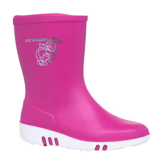 Pink - Front - Dunlop Childrens-Kids Mini Galoshes
