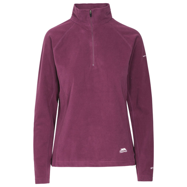 Blackberry - Front - Trespass Womens-Ladies Shiner Half Zip Microfleece Top