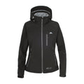 Black - Front - Trespass Womens-Ladies Bella Hooded Windproof Softshell Jacket