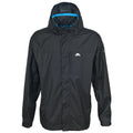 Black - Front - Trespass Mens Fraser Hooded Full Zip Waterproof Coat-Jacket