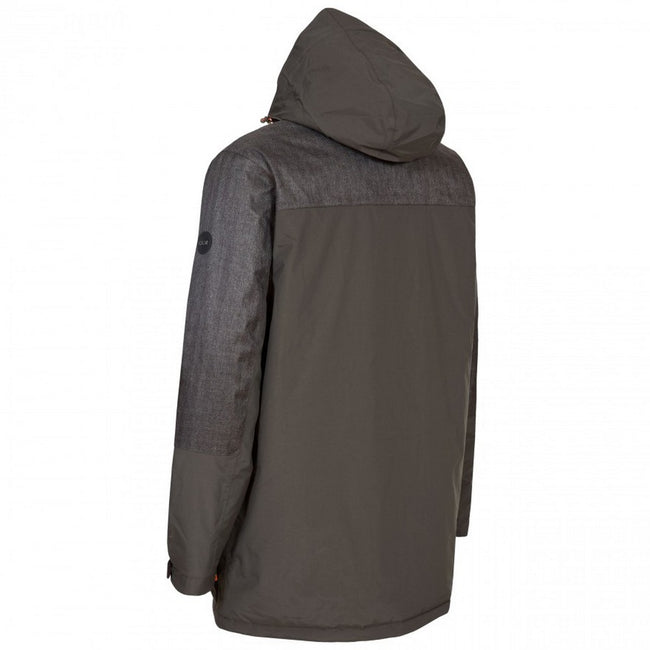 Peat - Back - Trespass Mens Larken Waterproof DLX Jacket