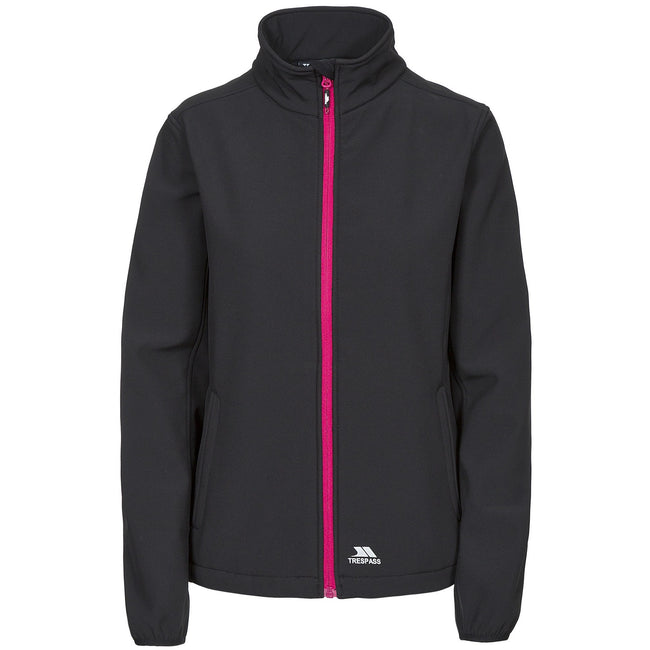 Black - Front - Trespass Womens-Ladies Meena Softshell Jacket