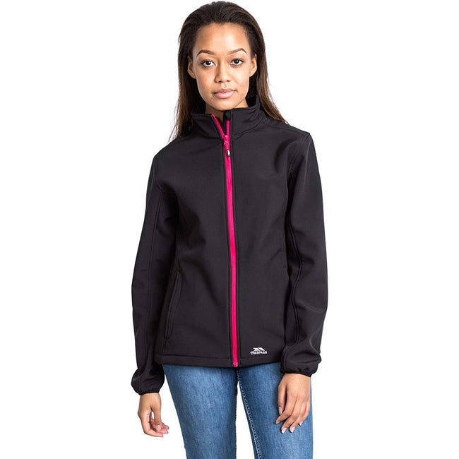 Black - Back - Trespass Womens-Ladies Meena Softshell Jacket