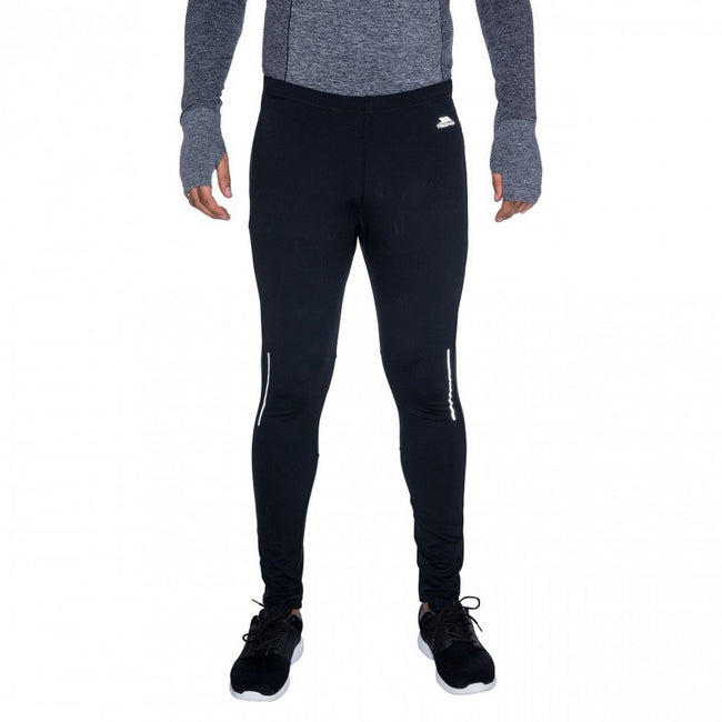 Black - Side - Trespass Mens Roderick Active Leggings