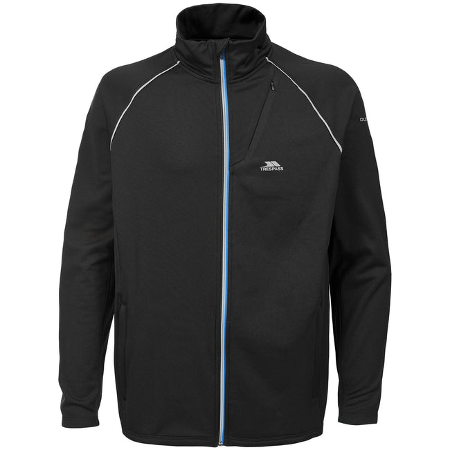 Black - Front - Trespass Mens Clive Full Zip Active Top