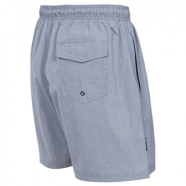 Navy Check - Back - Trespass Mens Volted Summer Shorts