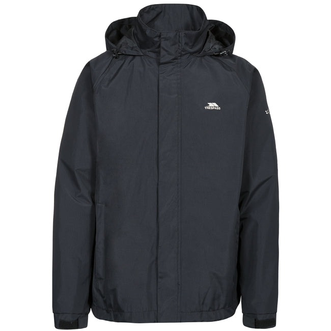 Black - Front - Trespass Mens Nabro II Waterproof Jacket