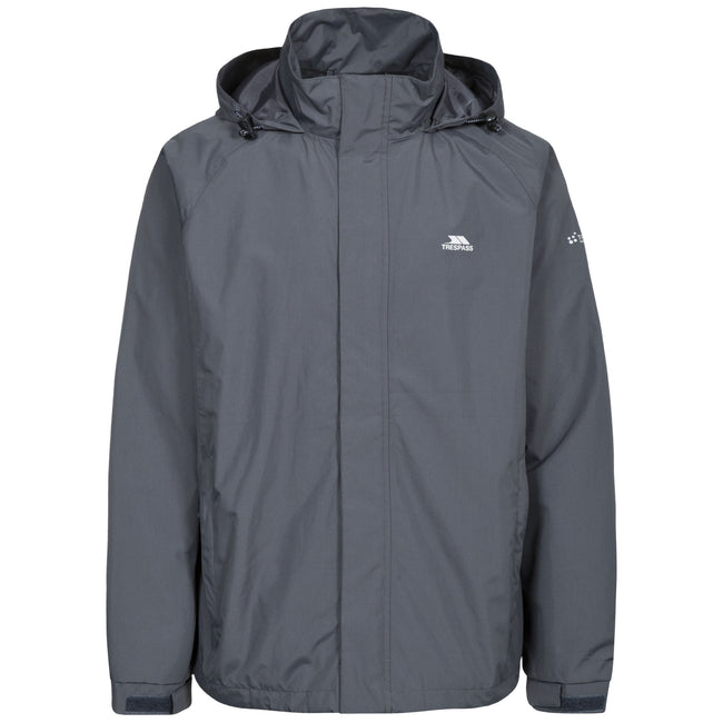 Flint - Front - Trespass Mens Nabro II Waterproof Jacket