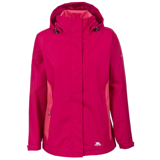 Cerise - Front - Trespass Womens-Ladies Tarron II Waterproof Shell Jacket