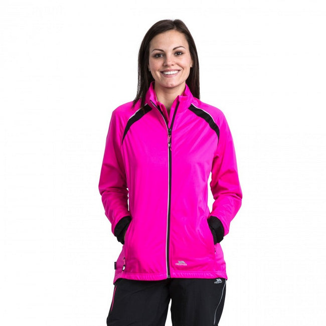 Pink Glow - Side - Trespass Womens-Ladies Covered Waterproof Shell Jacket