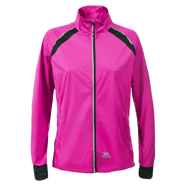 Pink Glow - Front - Trespass Womens-Ladies Covered Waterproof Shell Jacket