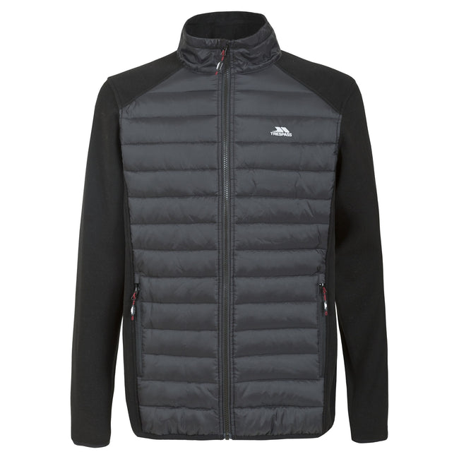 Black - Front - Trespass Mens Saunter Full Zip Fleece Jacket
