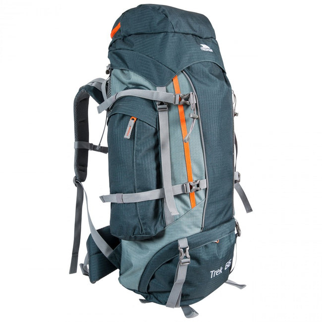 Olive - Side - Trespass Trek 66 Backpack-Rucksack (66 Liters)