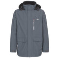 Carbon - Front - Trespass Mens Edgewater II 3 In 1 Waterproof Jacket