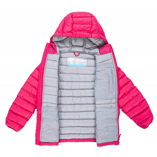 Raspberry - Side - Trespass Childrens-Kids Morley Down Jacket