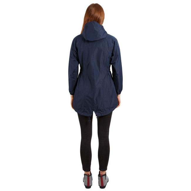 Navy - Side - Trespass Womens-Ladies Daytrip Waterproof Shell Jacket