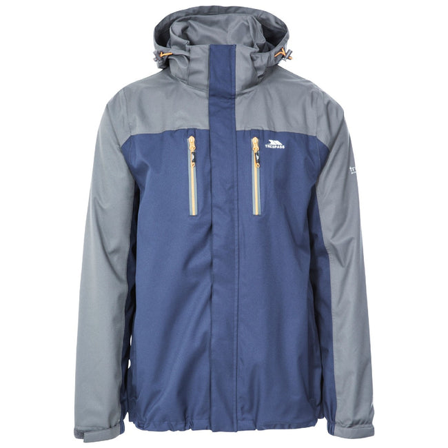 Navy - Front - Trespass Mens Wooster Waterproof Jacket