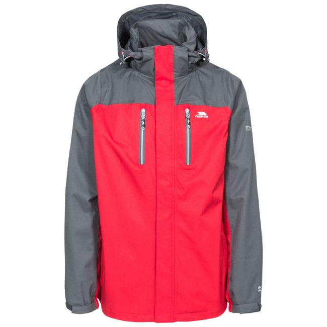 Red - Front - Trespass Mens Wooster Waterproof Jacket