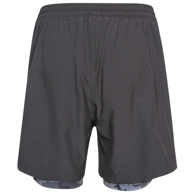 Black - Front - Trespass Mens Patterson Active Shorts