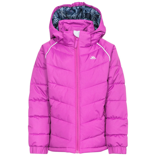 Purple Orchid - Front - Trespass Childrens Girls Sheer Waterproof Padded Jacket